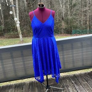 Lacy Royal Blue Dress by Meetjen